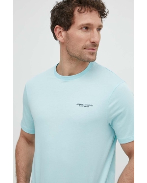 Armani Exchange t-shirt bawełniany męski kolor fioletowy gładki 8NZT91 Z8H4Z NOS
