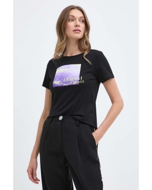 Armani Exchange t-shirt bawełniany damski kolor czarny 3DYT55 YJ3RZ