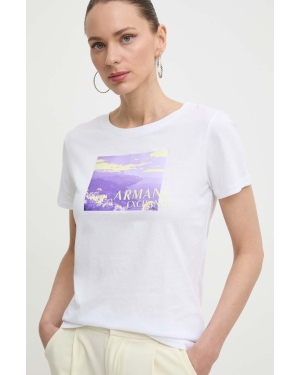 Armani Exchange t-shirt bawełniany damski kolor biały 3DYT55 YJ3RZ