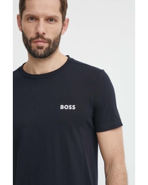 Boss Green t-shirt bawełniany męski kolor niebieski gładki 50515620