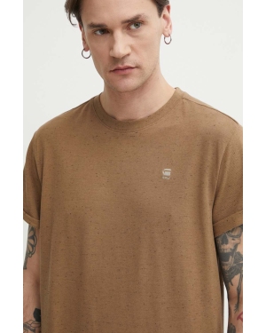 G-Star Raw t-shirt bawełniany kolor brązowy
