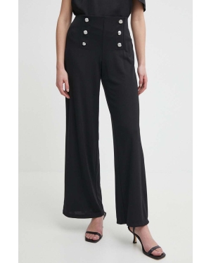 Lauren Ralph Lauren spodnie damskie kolor czarny proste high waist 200807573
