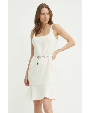 Lauren Ralph Lauren sukienka kolor beżowy mini prosta 250933462