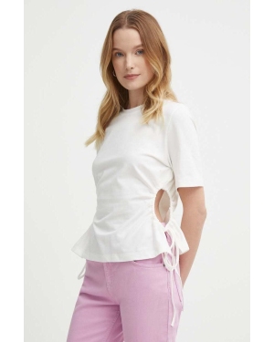 Sisley t-shirt damski kolor beżowy