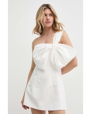 Bardot sukienka ślubna BELLA kolor biały mini rozkloszowana 58524DB