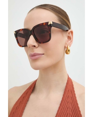 Alexander McQueen okulary przeciwsłoneczne damskie kolor brązowy AM0440S