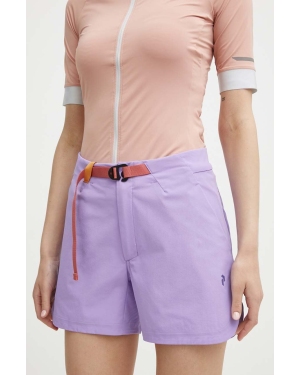 Peak Performance szorty outdoorowe Vislight Light kolor fioletowy gładkie high waist