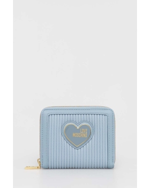 Love Moschino portfel damski kolor niebieski