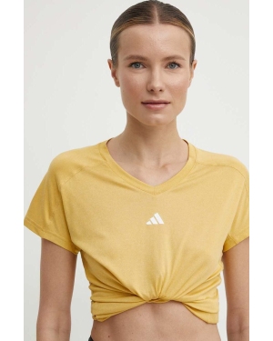 adidas Performance t-shirt treningowy Training Essentials kolor żółty IS3966