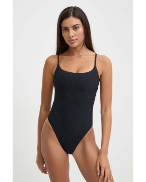 Abercrombie & Fitch jednoczęściowy strój kąpielowy kolor czarny miękka miseczka