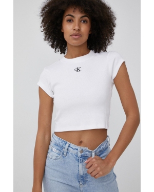 Calvin Klein Jeans t-shirt J20J218337.PPYY damski kolor biały