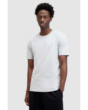 AllSaints t-shirt bawełniany BRACE SS CREW męski kolor szary gładki MD131G