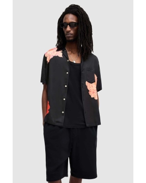 AllSaints koszula ROZE SS SHIRT męska kolor czarny relaxed M033SA