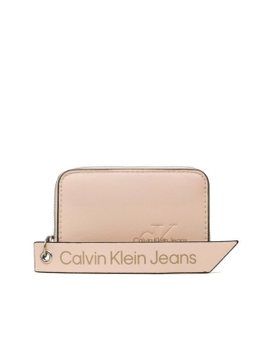Calvin Klein Jeans Mały Portfel Damski Sculpted Med Zip Around Tag K60K610578 Różowy