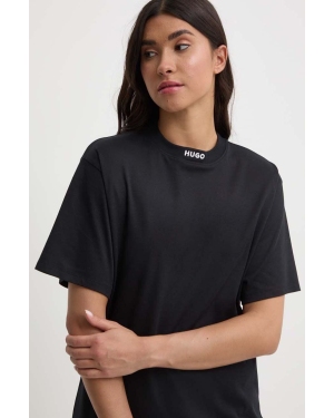 HUGO t-shirt bawełniany lounge kolor czarny 50514869
