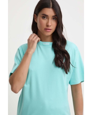 HUGO t-shirt bawełniany lounge kolor niebieski 50514869
