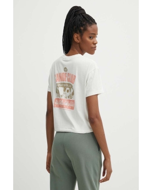Napapijri t-shirt bawełniany S-Howard damski kolor beżowy NP0A4HOKN1A1
