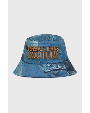 Versace Jeans Couture kapelusz bawełniany kolor niebieski bawełniany 76HAZK06 ZG266