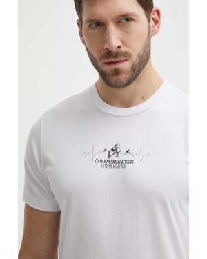 Colmar t-shirt męski kolor biały z nadrukiem