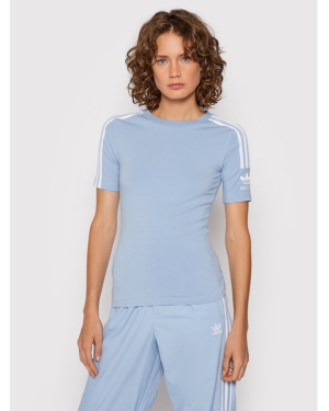 adidas T-Shirt H33545 Błękitny Tight Fit