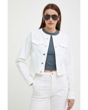 BOSS kurtka jeansowa damska kolor biały przejściowa 50514580