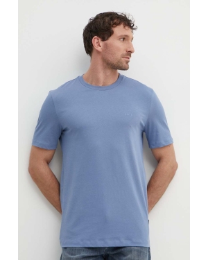 BOSS t-shirt bawełniany męski kolor niebieski gładki 50468347