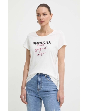 Morgan t-shirt DLOOKS damski kolor biały DLOOKS