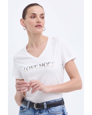 Morgan t-shirt DBLANC damski kolor biały DBLANC