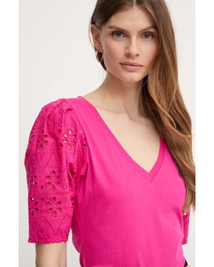 Morgan t-shirt DPALM kolor różowy DPALM