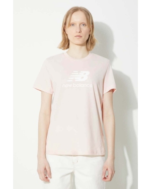 New Balance t-shirt bawełniany Sport Essentials damski kolor różowy WT41502OUK