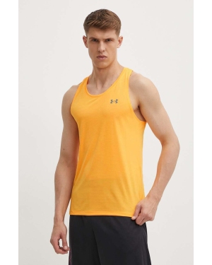 Under Armour t-shirt do biegania Streaker kolor pomarańczowy