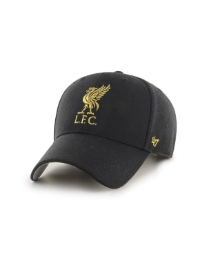 47 brand Czapka z daszkiem EPL Liverpool kolor czarny z aplikacją