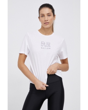 P.E Nation T-shirt bawełniany kolor biały