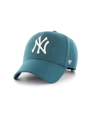 47brand Czapka MLB New York Yankees kolor zielony z aplikacją