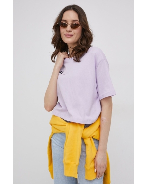 OCAY T-shirt bawełniany kolor fioletowy