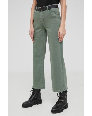 Answear Lab jeansy damskie kolor zielony medium waist