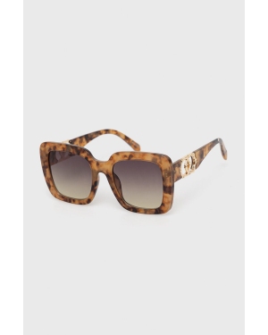 Aldo okulary przeciwsłoneczne THALIN damskie kolor brązowy