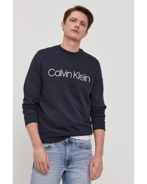 Calvin Klein Bluza męska kolor granatowy z nadrukiem