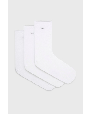 Calvin Klein Skarpetki (3-pack) damskie kolor biały 701218770