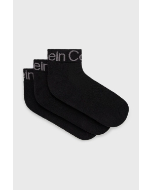 Calvin Klein Skarpetki (3-pack) męskie kolor czarny 701218722