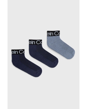 Calvin Klein Skarpetki (3-pack) męskie kolor niebieski 701218722