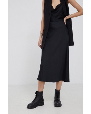 Calvin Klein Spódnica kolor czarny midi rozkloszowana