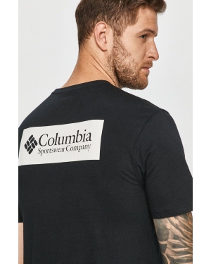 Columbia T-shirt bawełniany kolor czarny z nadrukiem 1834041-575