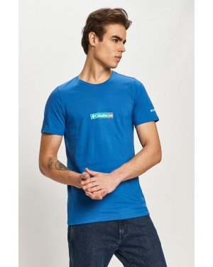 Columbia t-shirt bawełniany Rapid Ridge Back Graphic kolor niebieski z nadrukiem