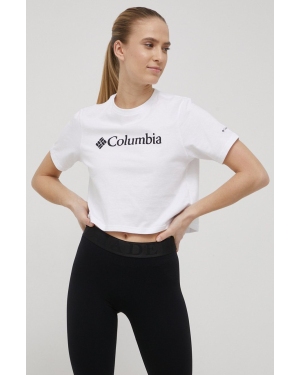Columbia t-shirt bawełniany North Cascades kolor biały 1930051