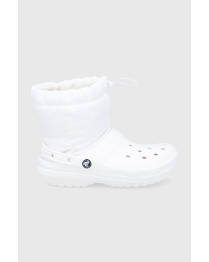 Crocs śniegowce Classic Lined Neo Puff Boot kolor biały 206630