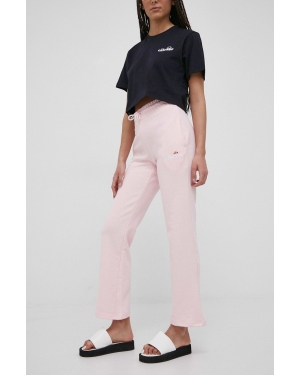 Ellesse spodnie damskie kolor różowy z aplikacją SGM14188-LPINK