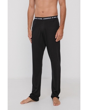 Karl Lagerfeld Spodnie piżamowe 215M2182 męskie kolor czarny gładkie