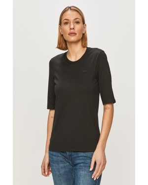 Lacoste t-shirt bawełniany kolor czarny TF9424-166