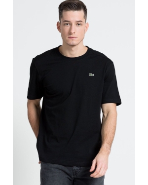 Lacoste t-shirt męski kolor czarny gładki